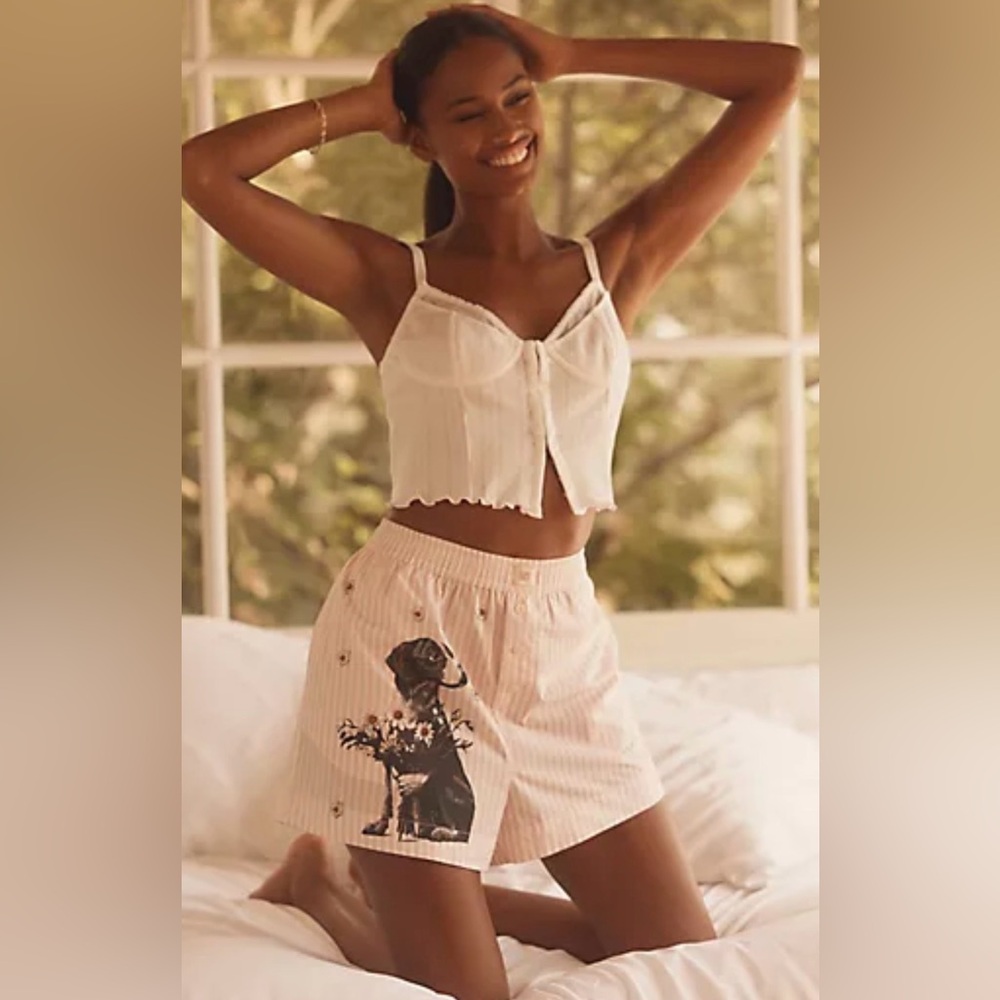 Anthropologie The Wren Boxer Shorts, Dog Edition NWT